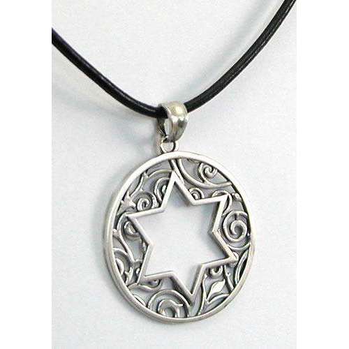 Michael Bromberg Open Star of David on Leather Cord、mySite、topwebapps