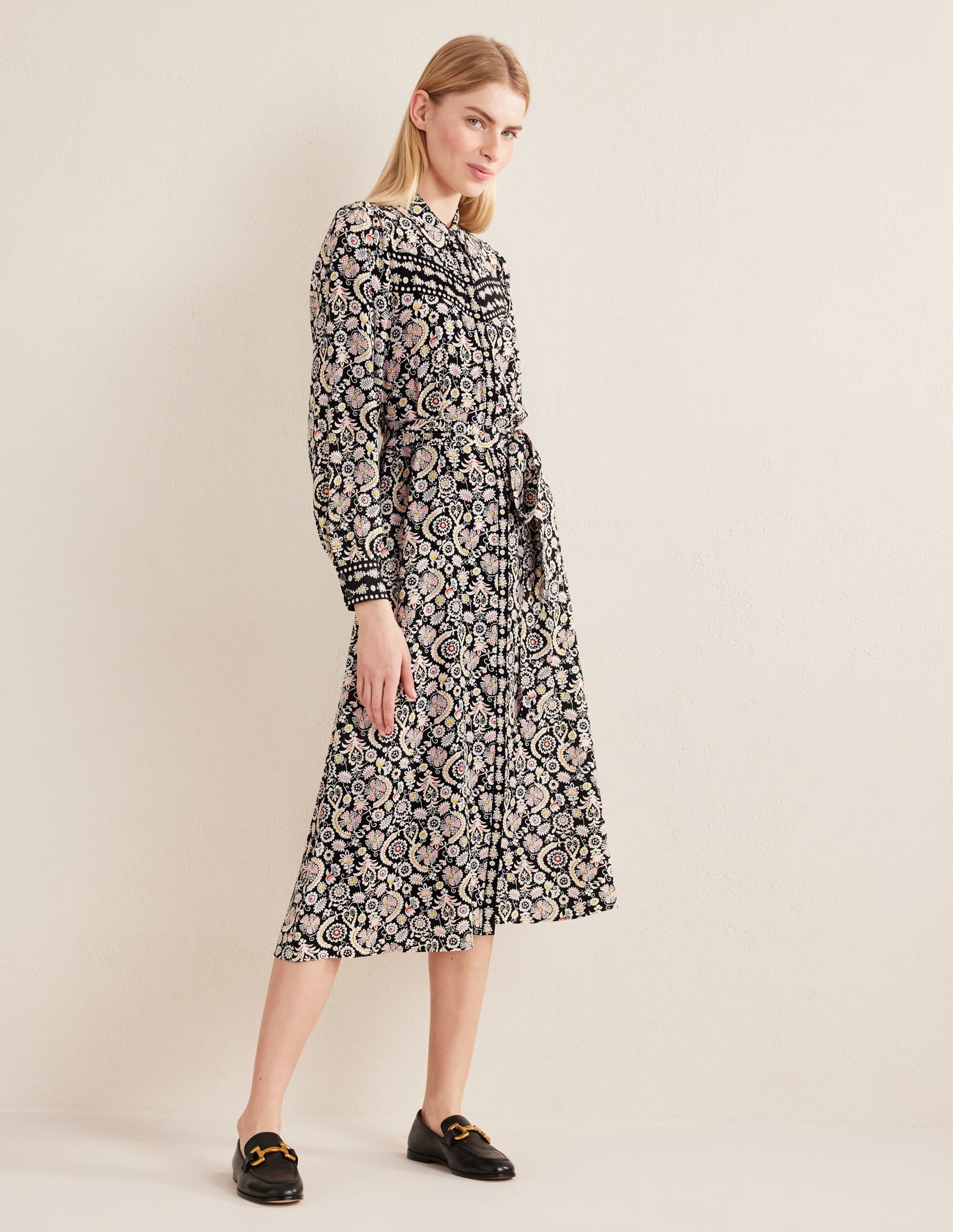  Midi Shirt Dress-Black, Tropic Charm、mySite、ashleygrahame