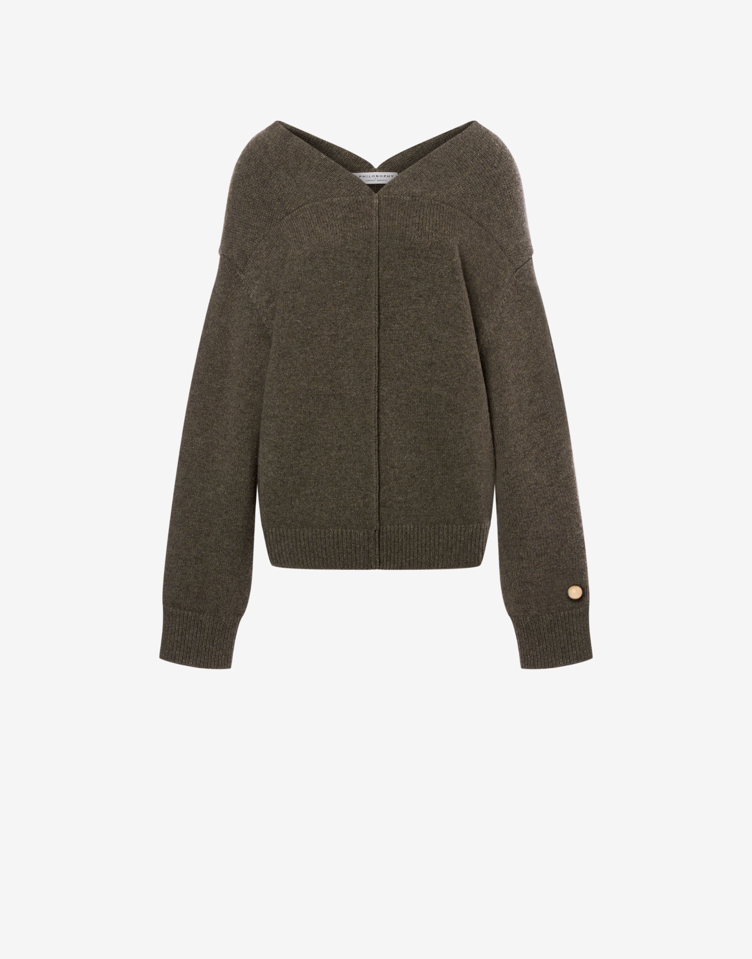 Maglione in misto seta e cashmere con piercing、mySite、aoinhome