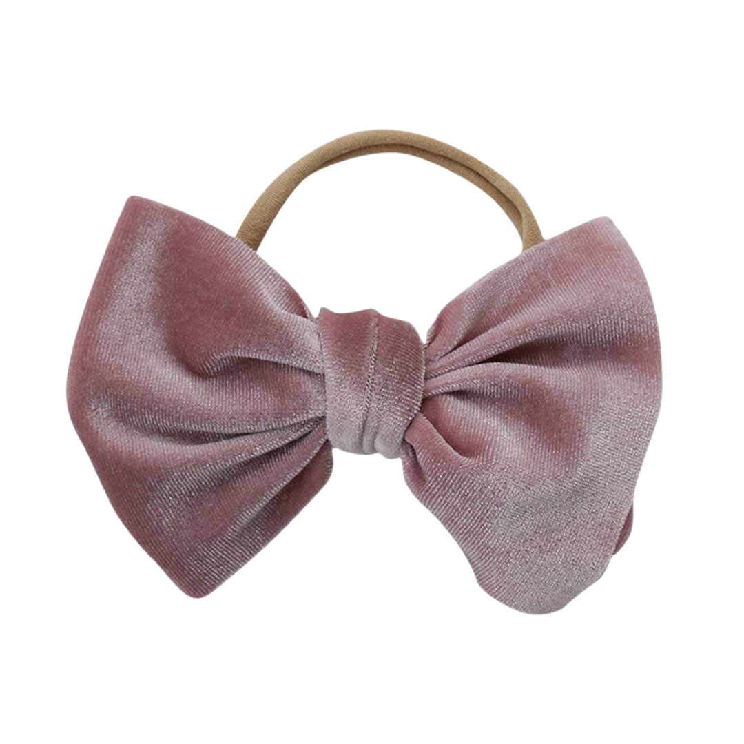  Velvet Bow Headband - Vintage Mauve、mySite、layawaytickets