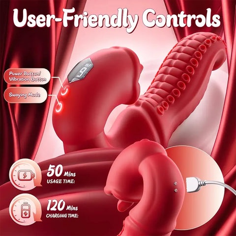 Rose Tongue Vibrator for Dual Pleasure