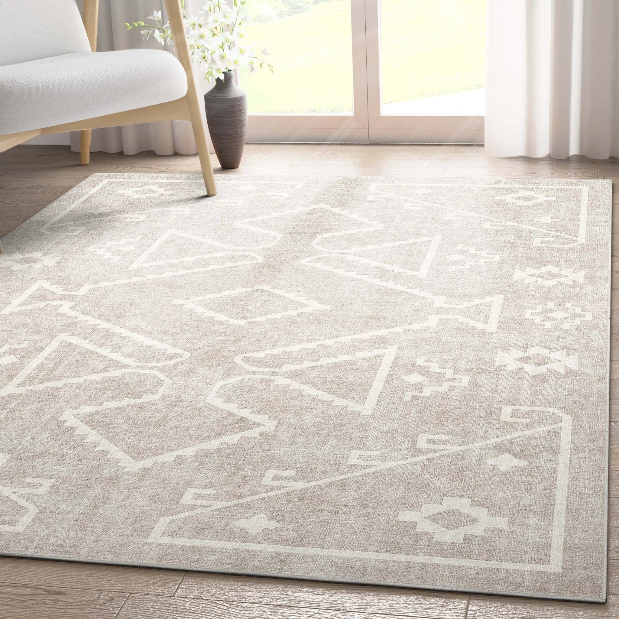 Bottineau Distressed Southwestern Flat-Weave Rug、mySite、gigharbornorthrealestate