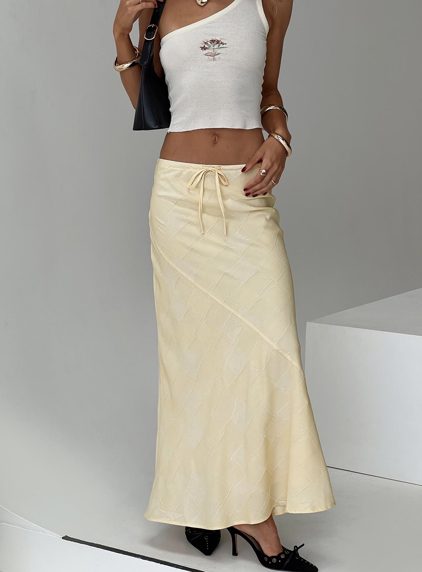 Radiance Maxi Skirt Yellow、mySite、solidvoid