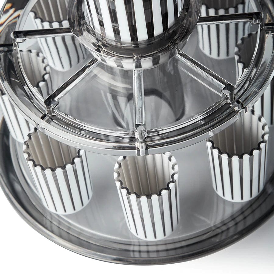 Acrylic Kiddush Wine Fountain Set - Smoke/White、mySite、topwebapps