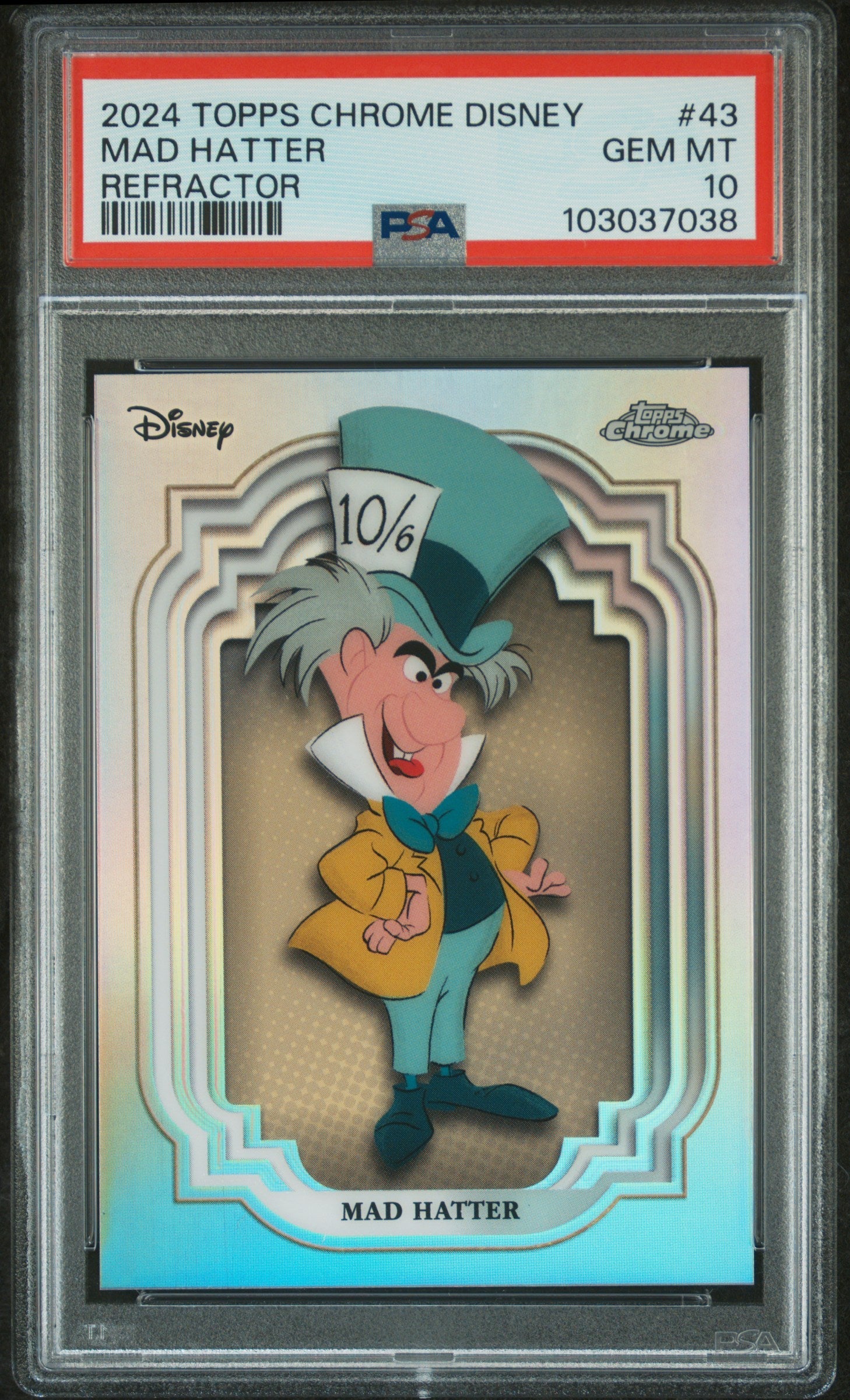 Mad Hatter #43 Refractor PSA 10 Topps Chrome Disney 2024、mySite、waistdrama