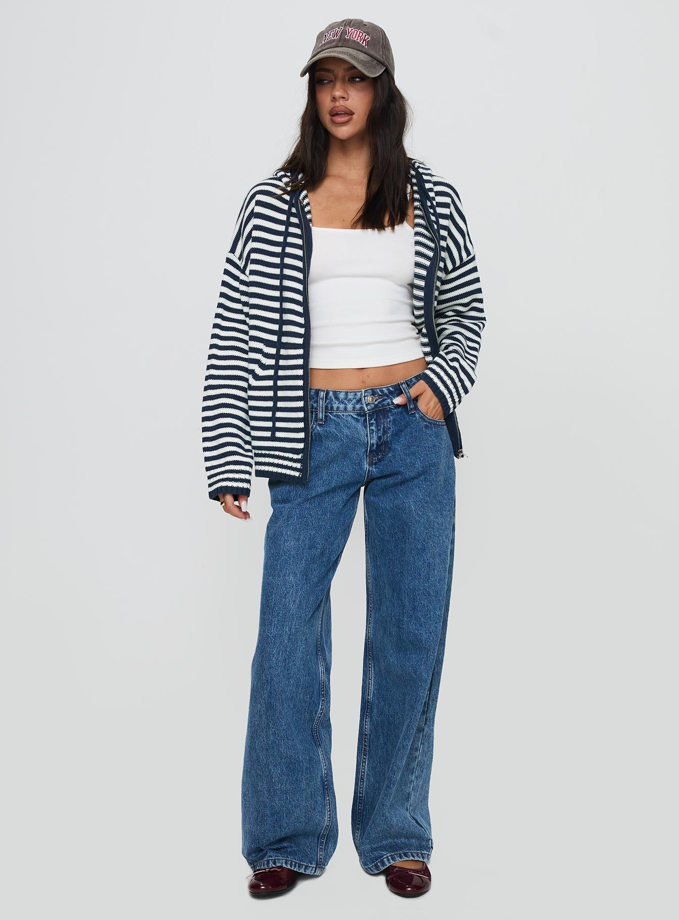 Brienna Zip Jacket Navy、mySite、solidvoid