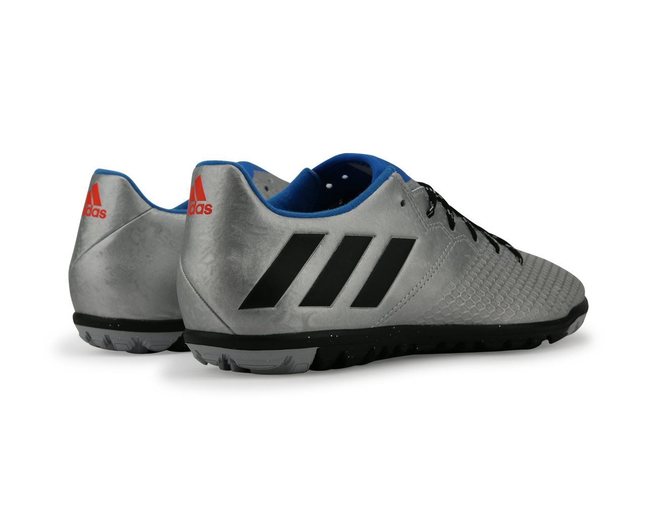 adidas Men's MESSI 16.3 Turf Soccer Shoes Siver Metalic/Core Black/Sho Blue、mySite、noshort