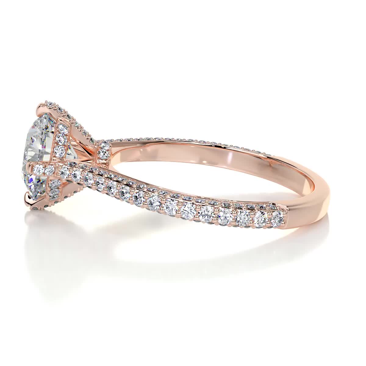 Jocelyn Moissanite & Diamond Ring -14K Rose Gold、mySite、hinf8tx79