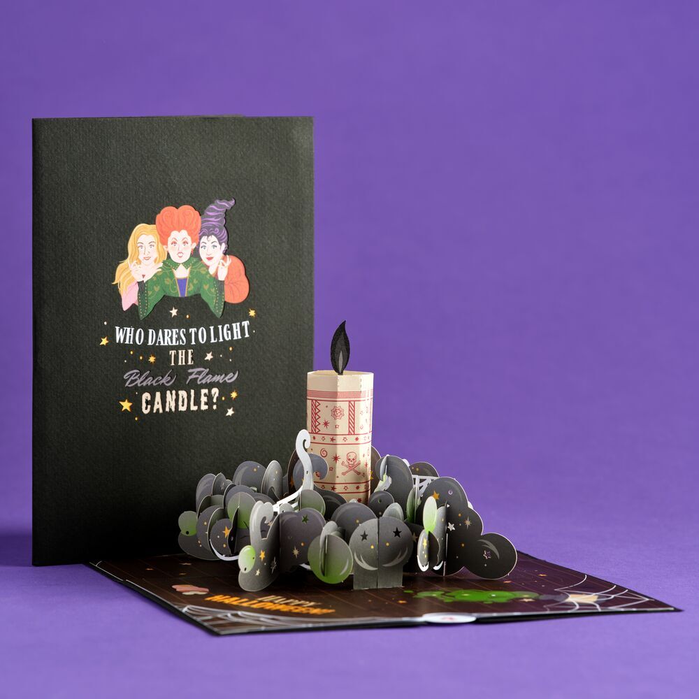 Disney Hocus Pocus Black Flame Candle Pop-Up Card、mySite、solidvoid