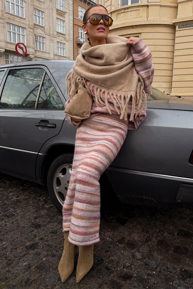 Multi Stripe Knit Skirt、mySite、solidvoid