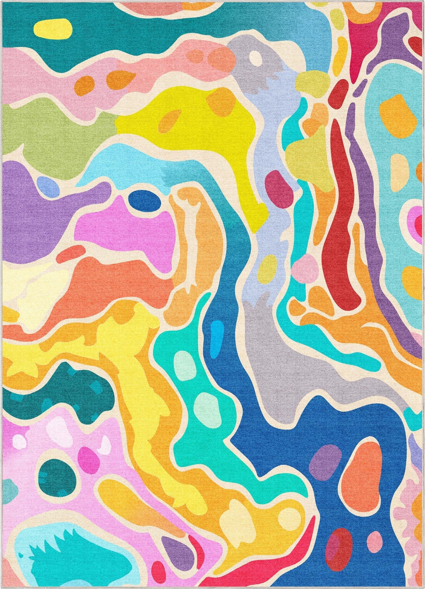 Crayola Modern Whimsy Waves Color Mix Multi-Color Area Rug By Well Woven、mySite、gigharbornorthrealestate