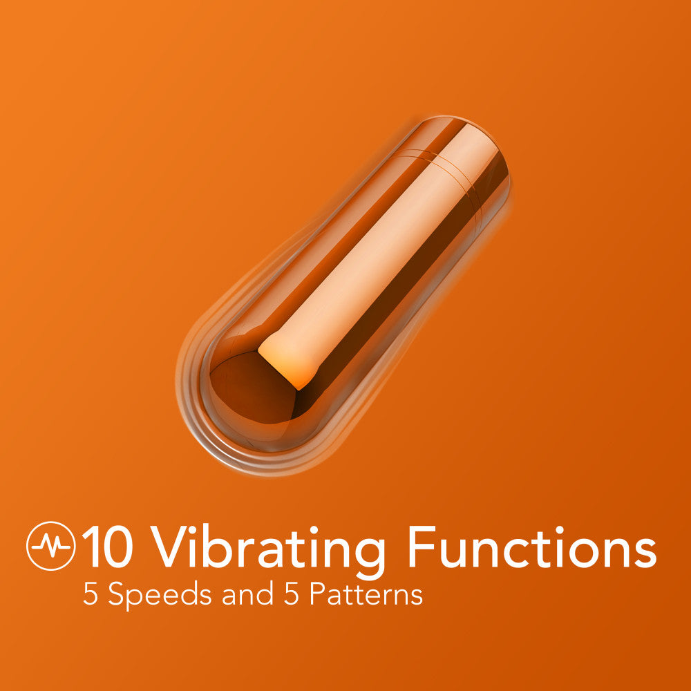 Kool Vibes By Blush® | Discreet & Travel-Friendly Mini Bullet Vibrator - 10 Vibration Modes Clitoral Stimulator - Tangerine、mySite、bottomscart