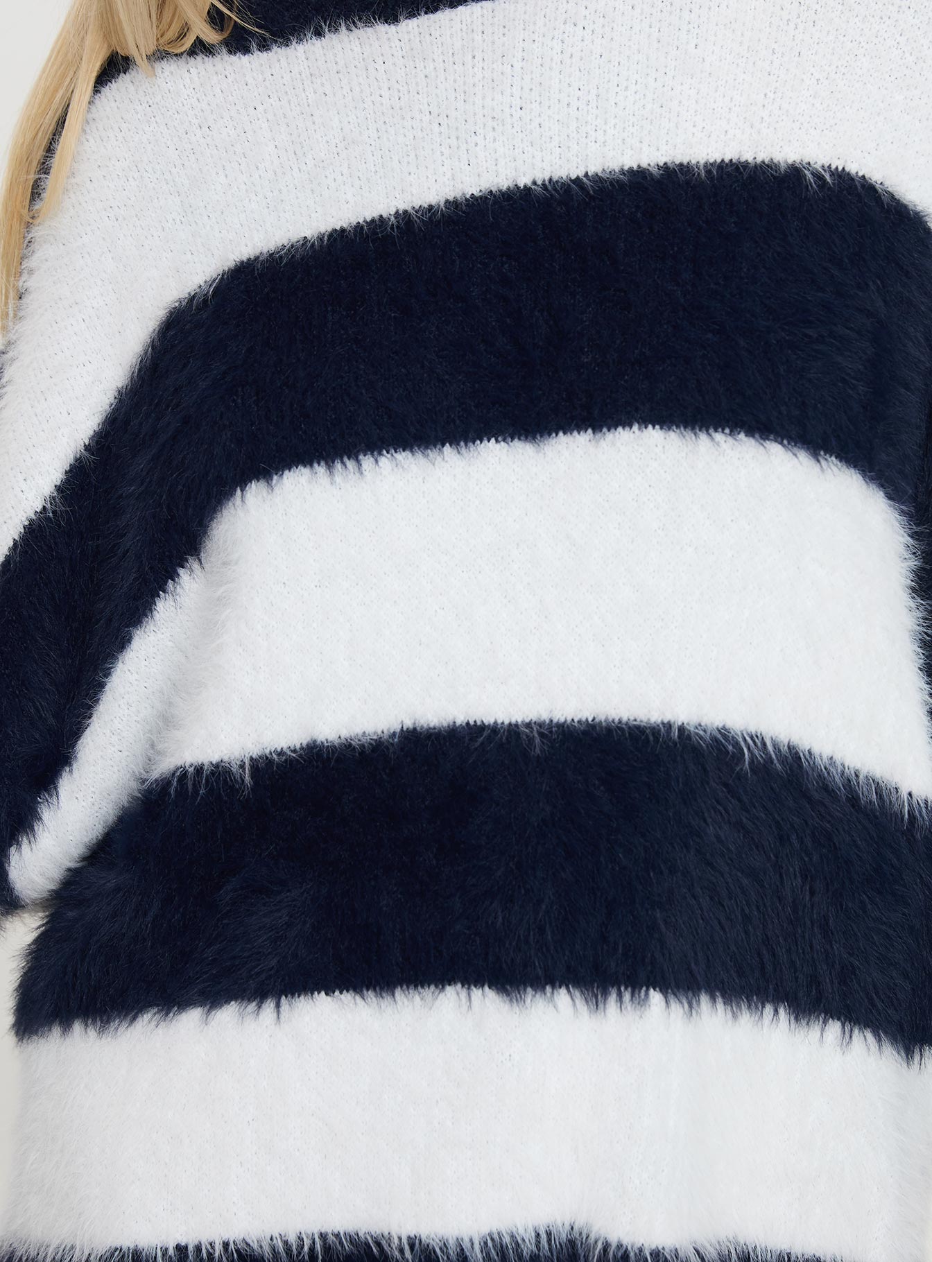 Nerina Knit Sweater Blue / White Stripe、mySite、solidvoid