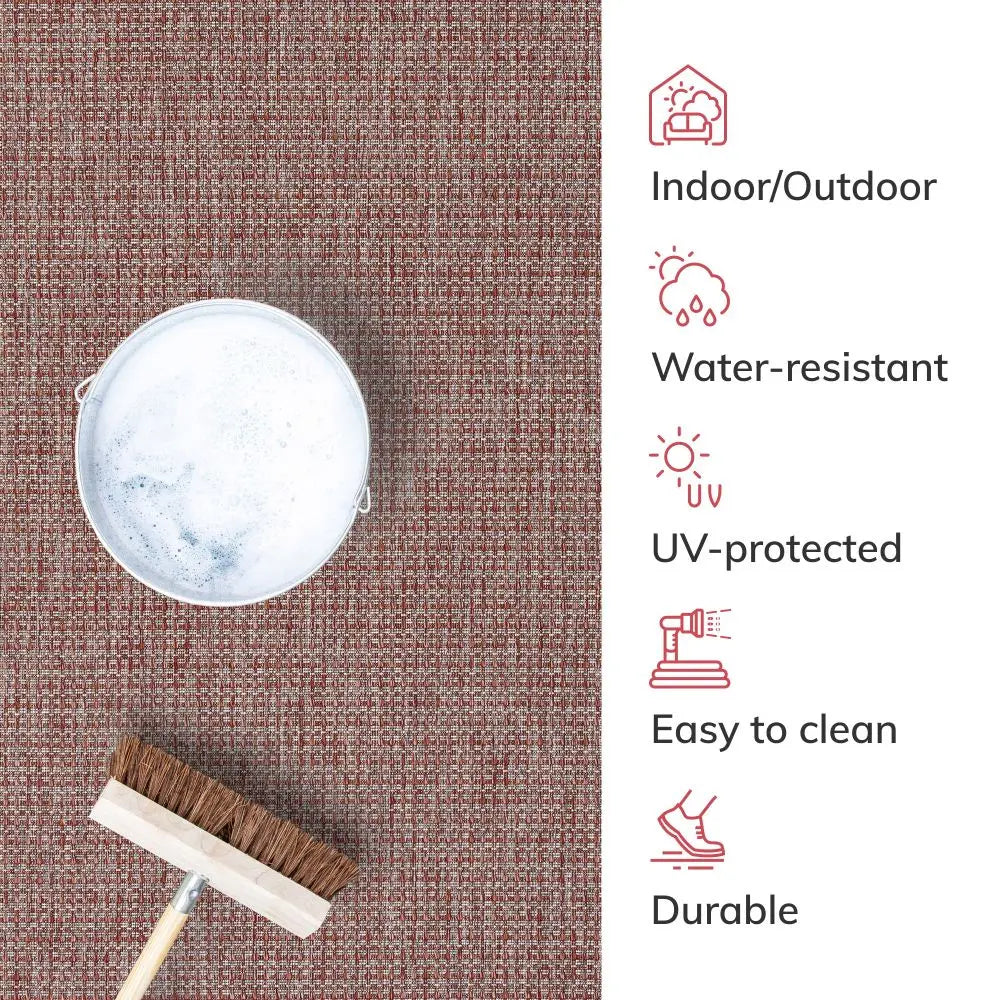 Odin Solid & Striped Border Indoor Outdoor Coral Flatweave Rug、mySite、gigharbornorthrealestate