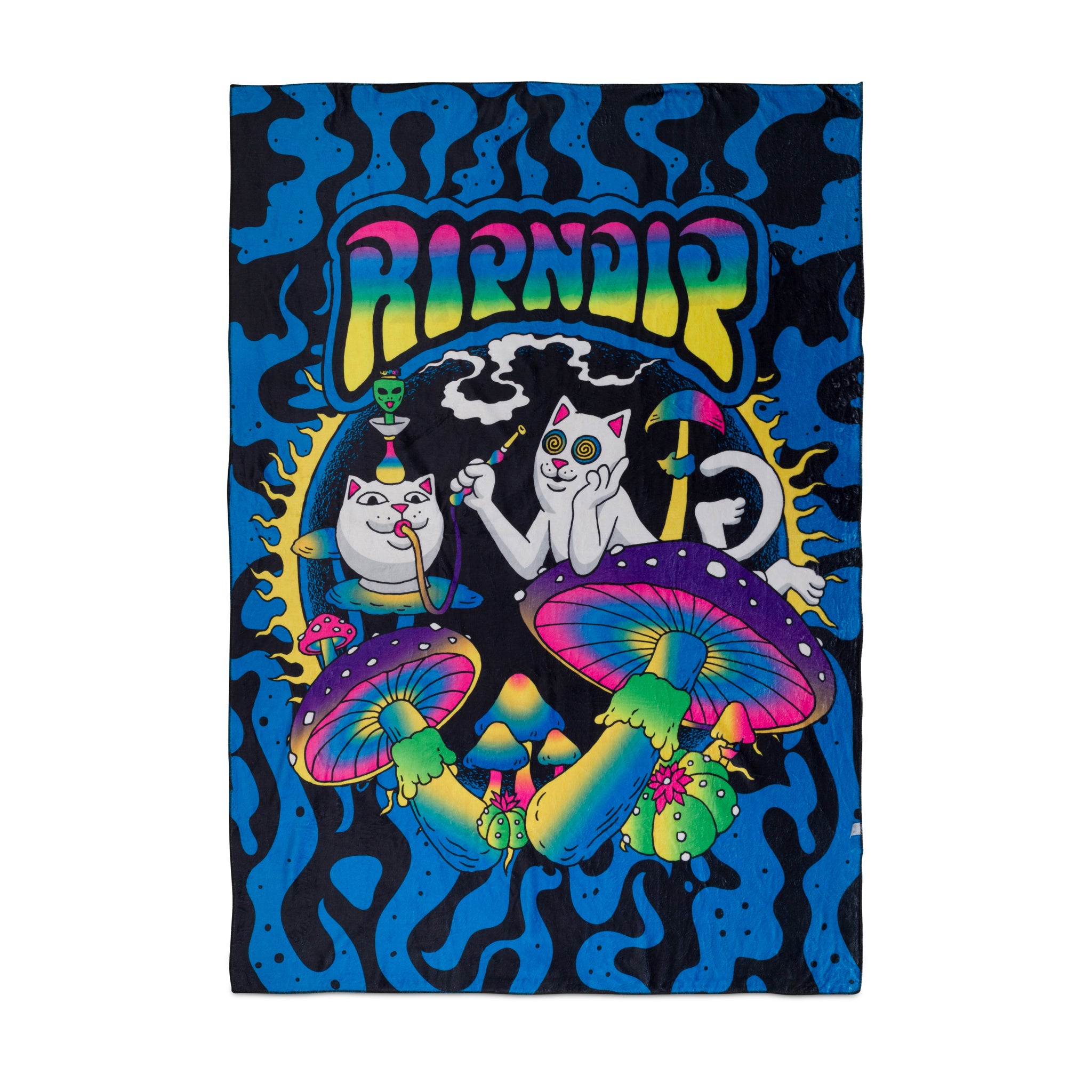  Psychedelic Garden Fleece Blanket (Multi)、mySite、merchandisen