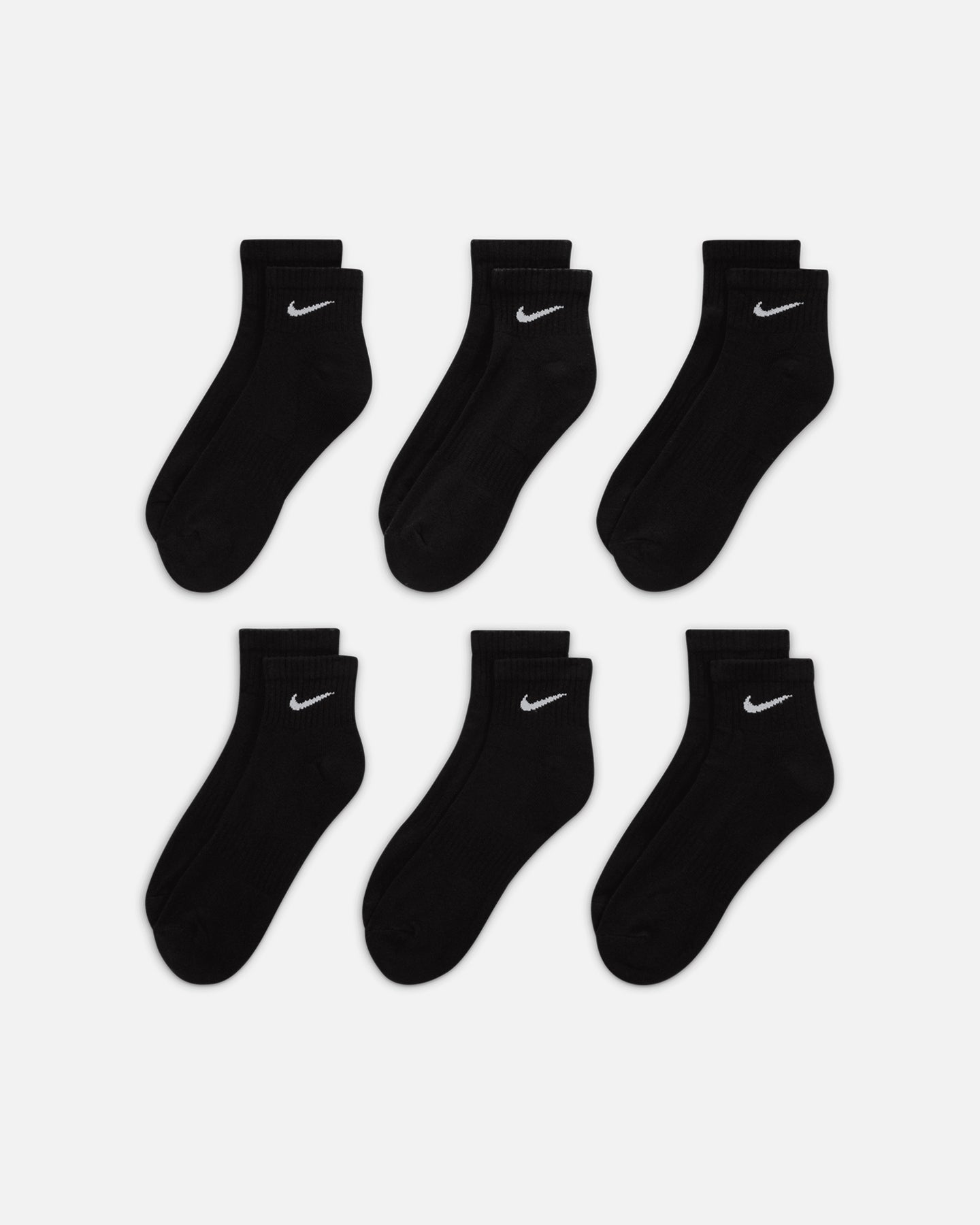 Nike Everyday Cotton Cushioned Ankle Socks 6 Pack Black/White、mySite、zt4zffjzw