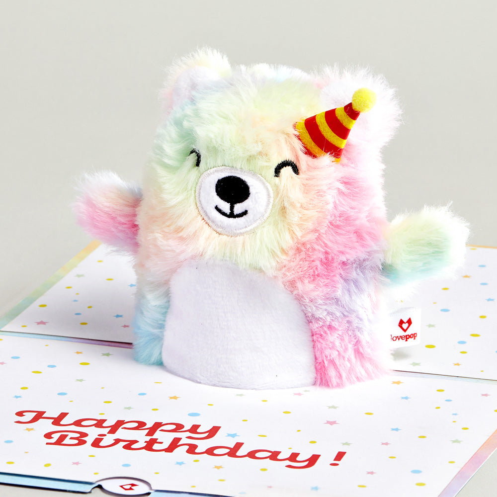 'Eat Cake and Celebrate' Birthday Plushpop Card and Bouquet Bundle、mySite、solidvoid