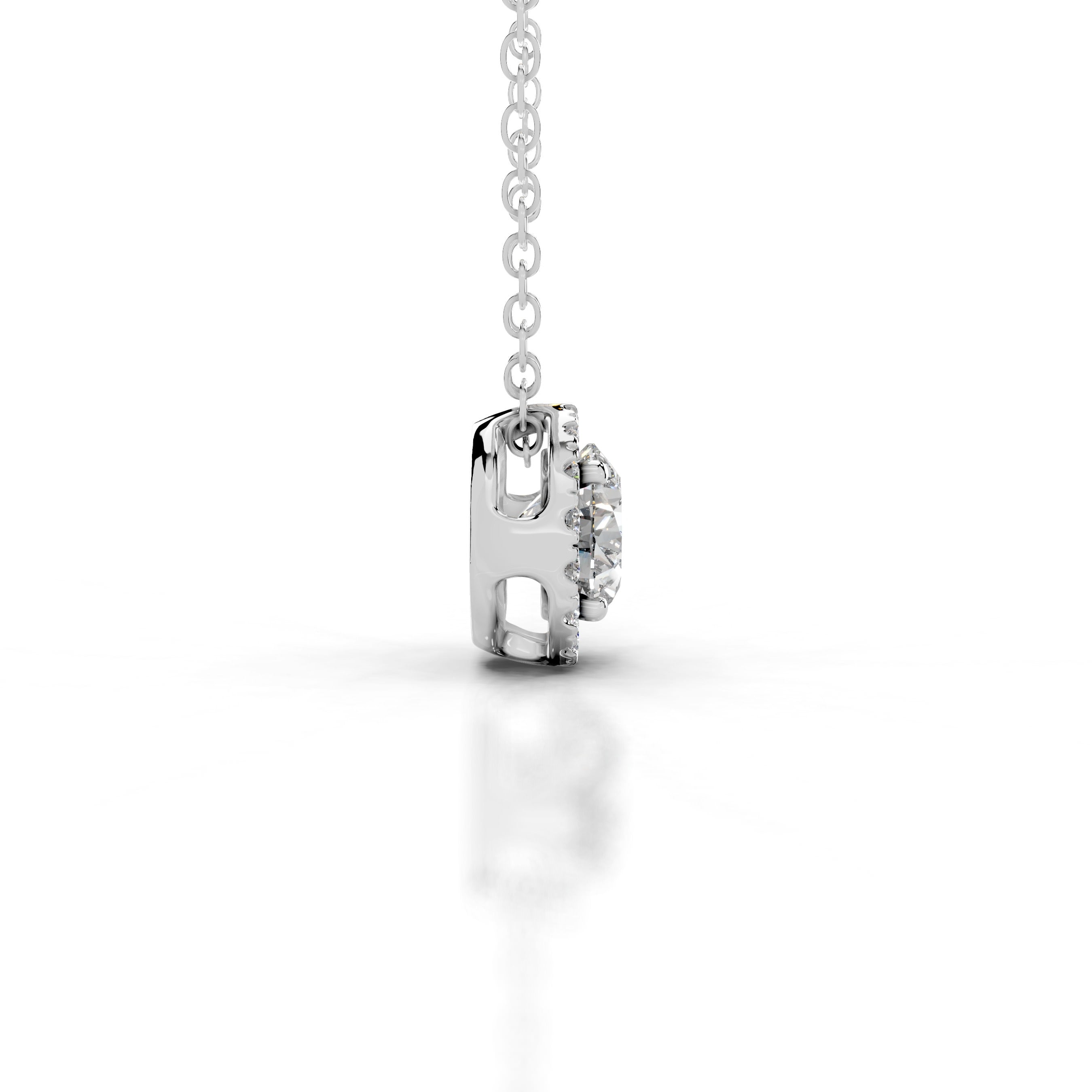 Adele Diamond Halo Pendant - 14K White Gold、mySite、hinf8tx79
