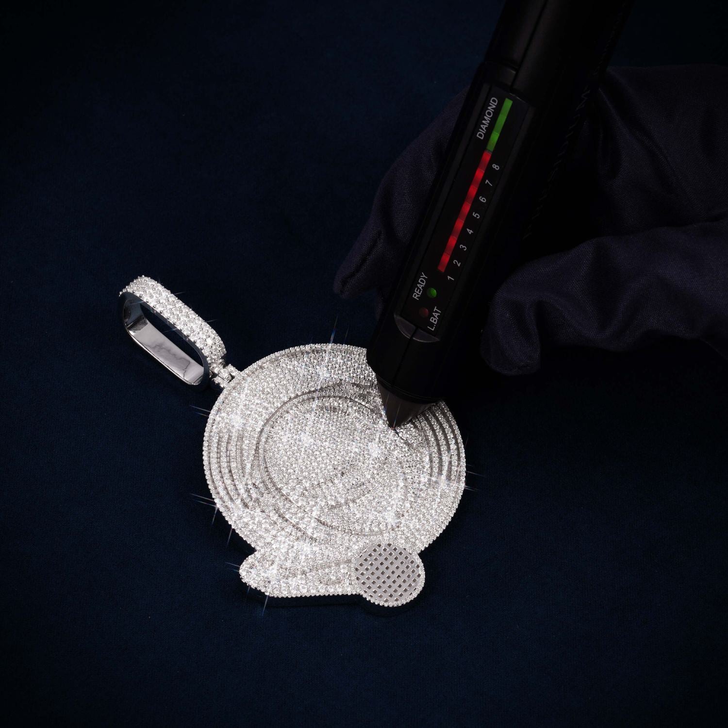 Moissanite Rapper Logo Custom Pendant 14K Gold、mySite、hinf8tx79