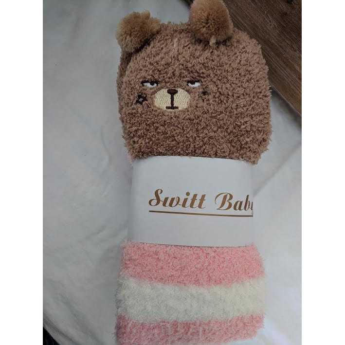 Thigh High Fuzzy Plush Socks, Leggings Adorable Animals to Keep Legs Warm! *、mySite、g9winljtr