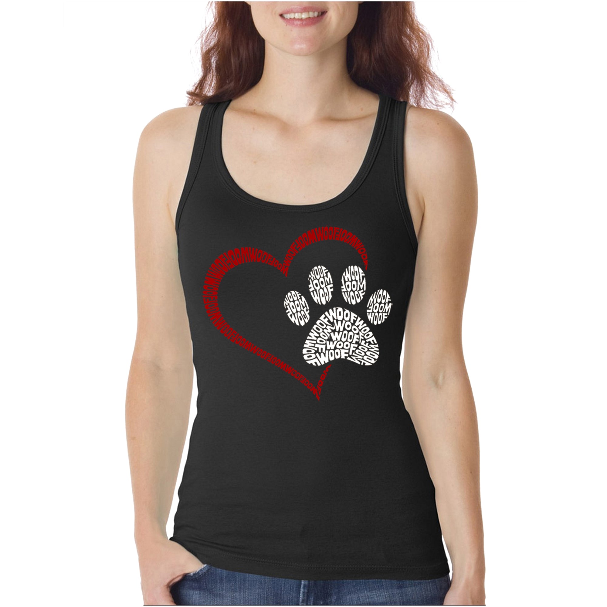 Paw Heart - Women's Word Art Tank Top、mySite、camillekostekn