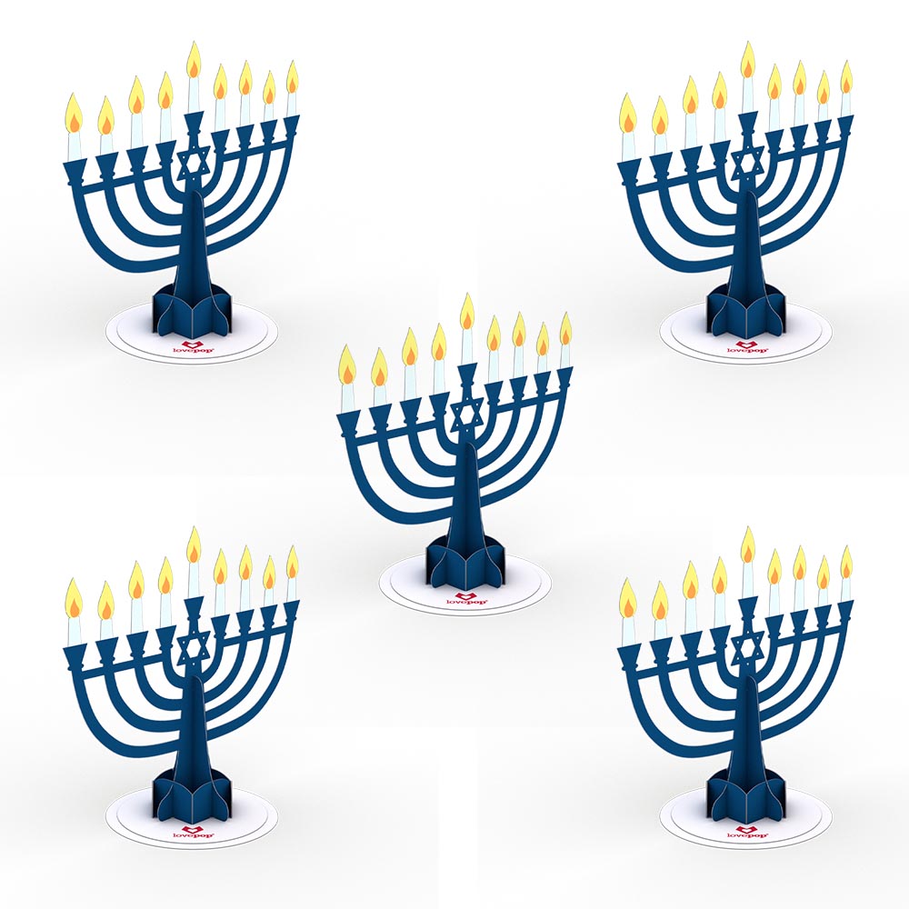 Stickerpop™: Hanukkah Menorah (5-Pack)、mySite、solidvoid