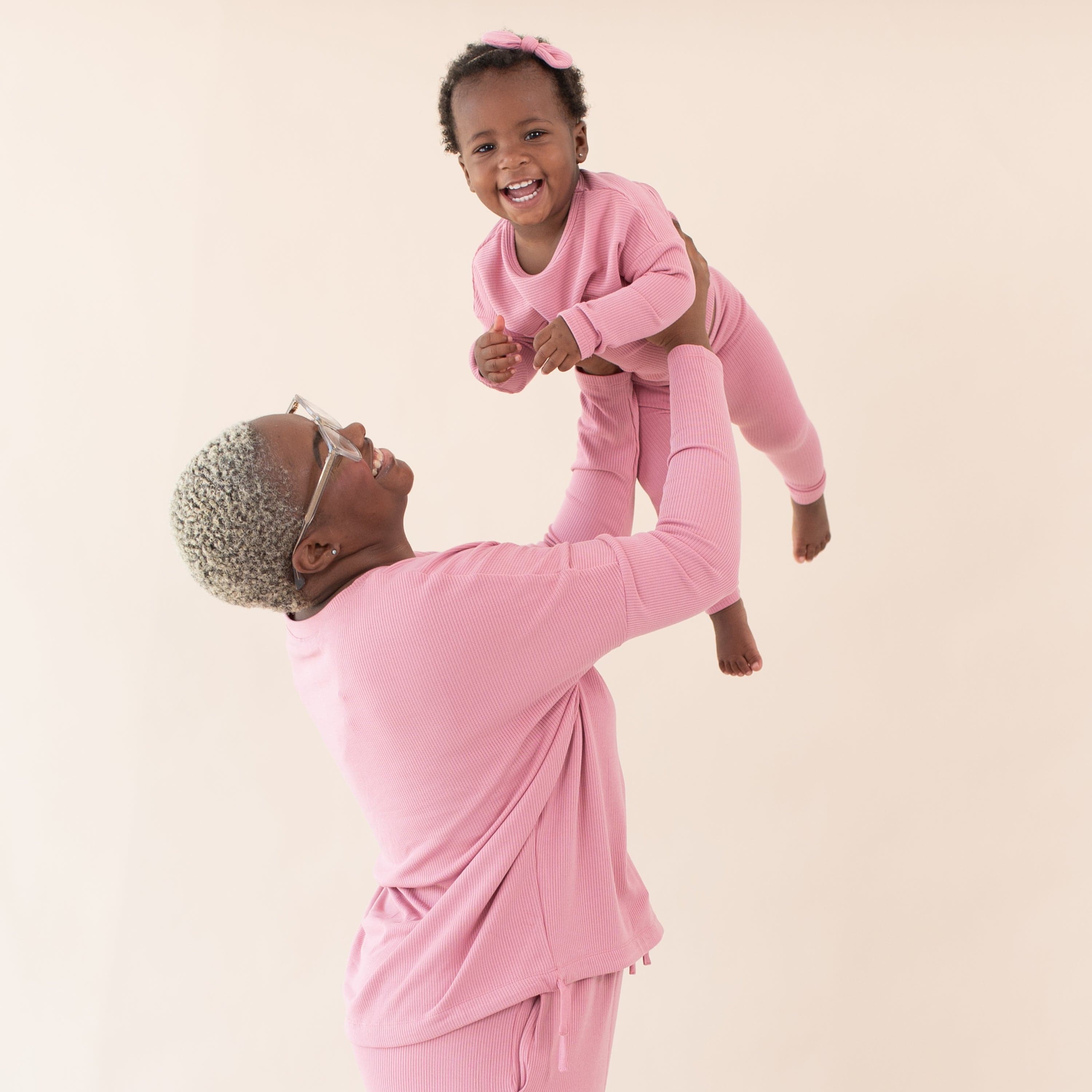  Women's Ribbed Long Sleeve Drop Shoulder Top in Apple Blossom、mySite、layawaytickets