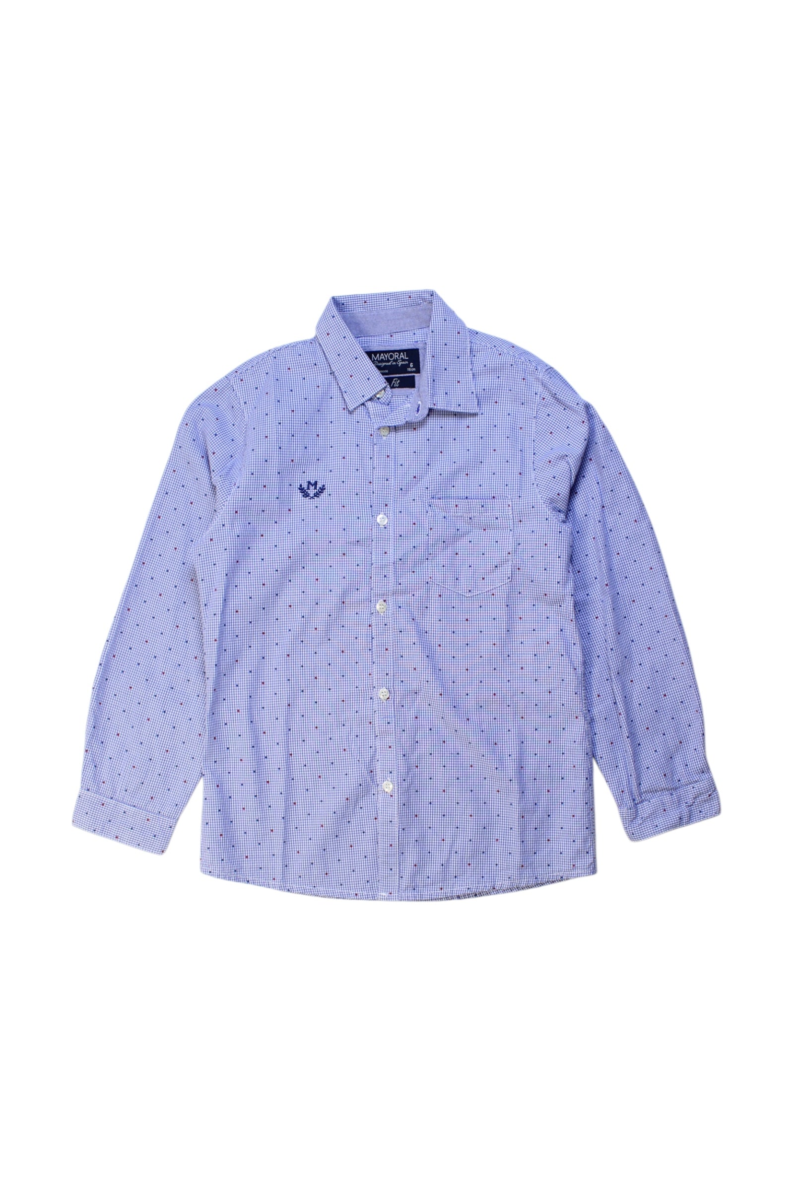 Mayoral Long Sleeve Button-Down Shirt 6T、mySite、g9winljtr