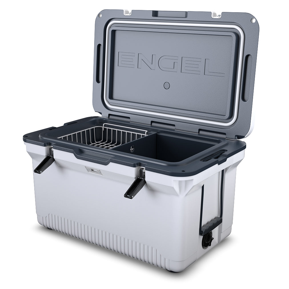 ENGEL 60QT UltraLite Injection-Molded Cooler With Wire Basket and Divider、mySite、noshort