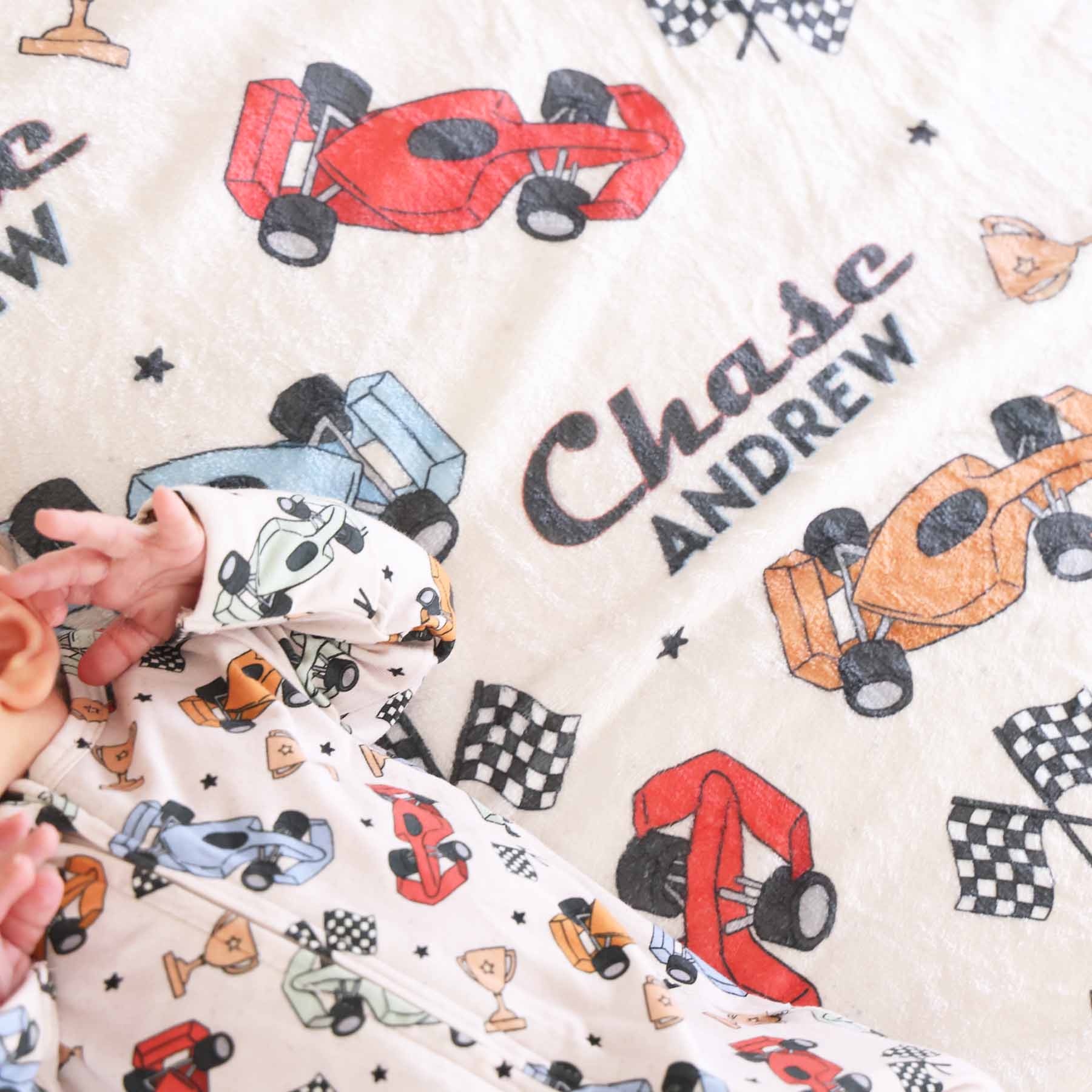  Pit Crew Personalized Kids Blanket、mySite、layawaytickets