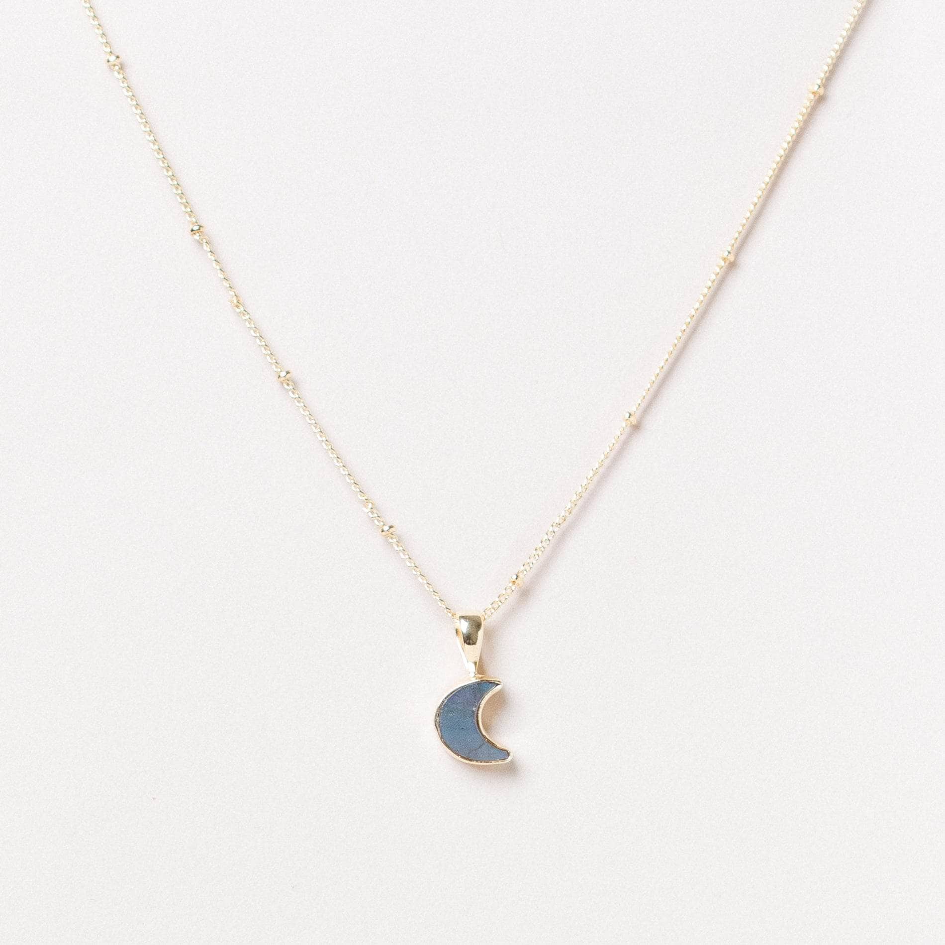 Crescent Moon Raw Gemstone Necklace、mySite、hinf8tx79