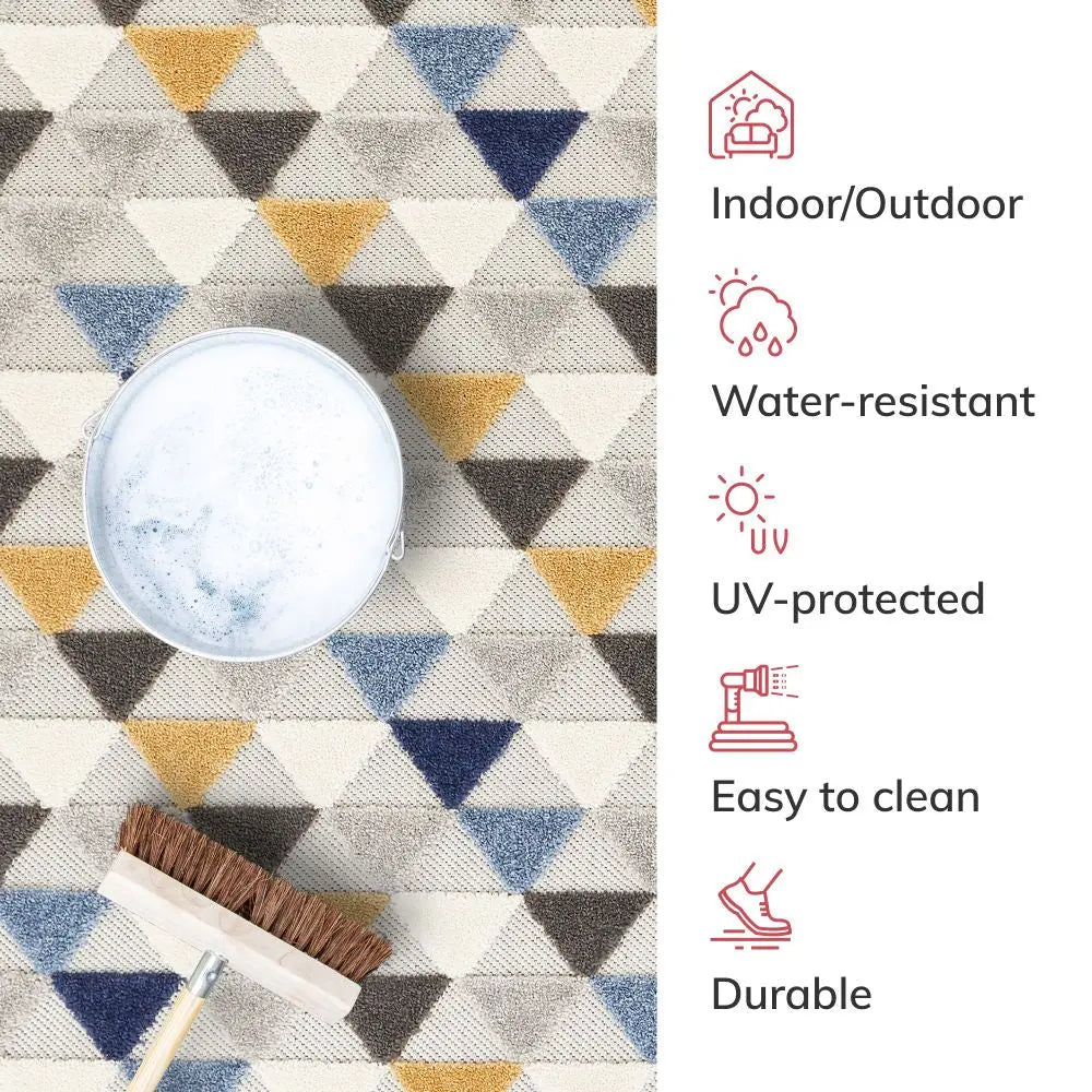 Dream Blue Modern 5'3 x 7'3 Indoor Outdoor Rug、mySite、gigharbornorthrealestate