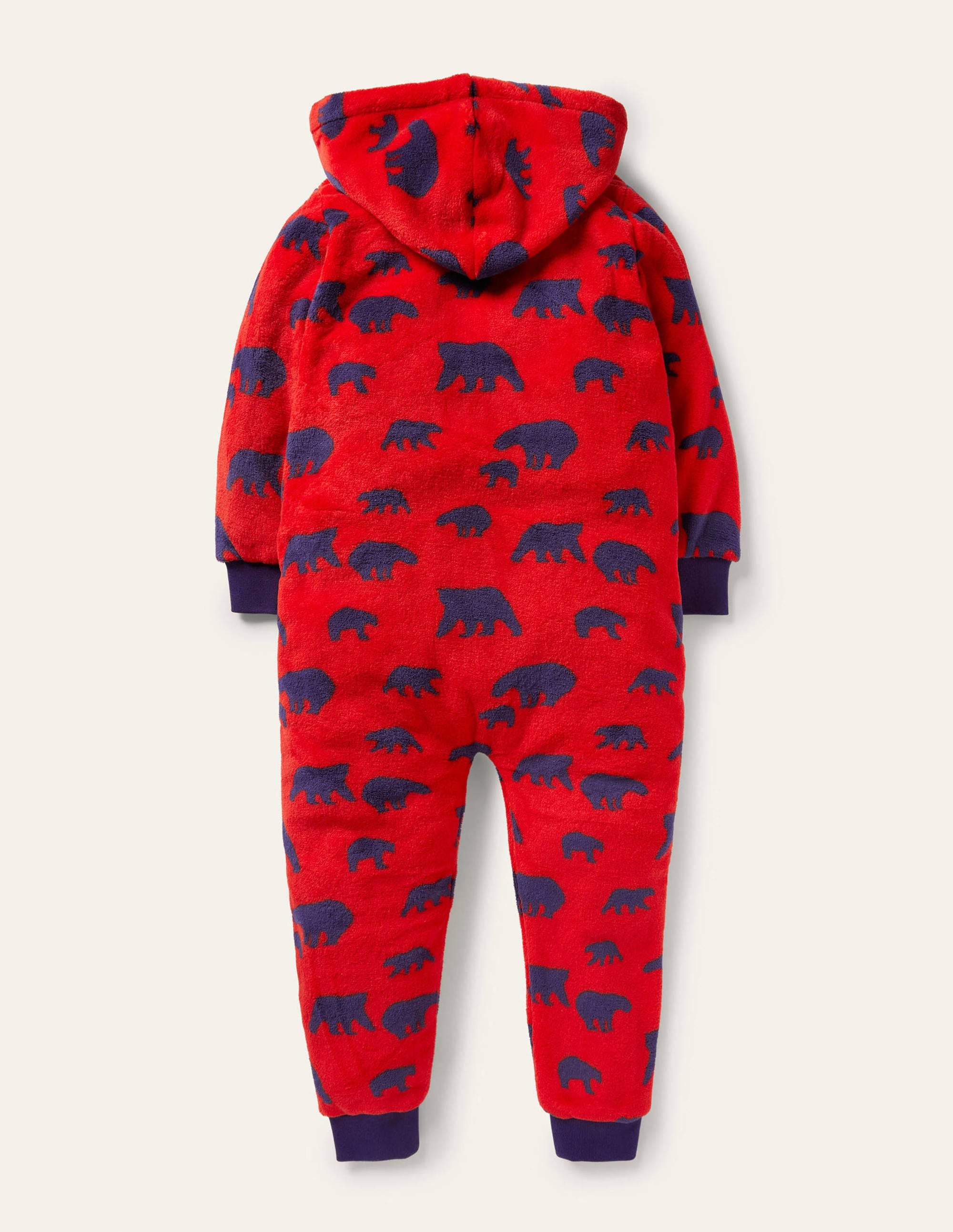 Cosy Fleece All-In-One-Rockabilly Red Bears、mySite、ashleygrahame