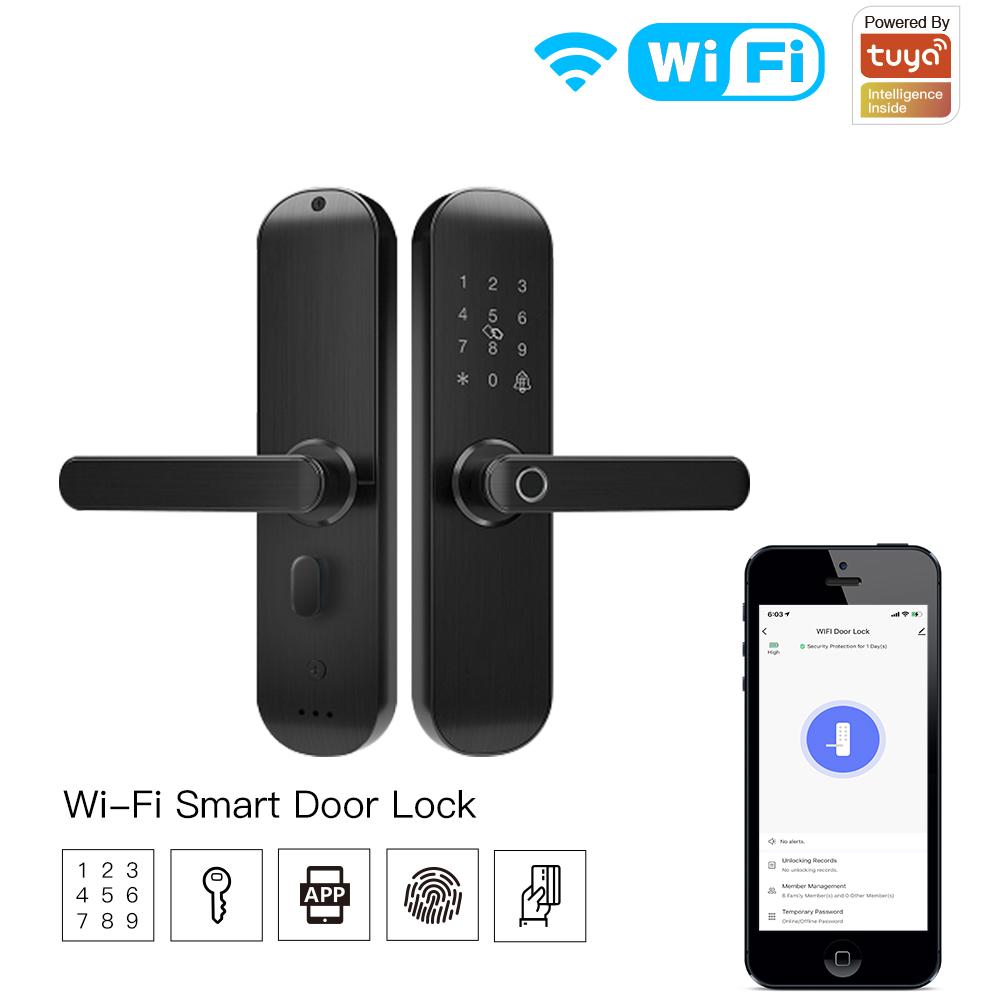 WiFi Security Smart Door Lock Multiple Unlocking Fingerprint Lock、mySite、fannypackpong