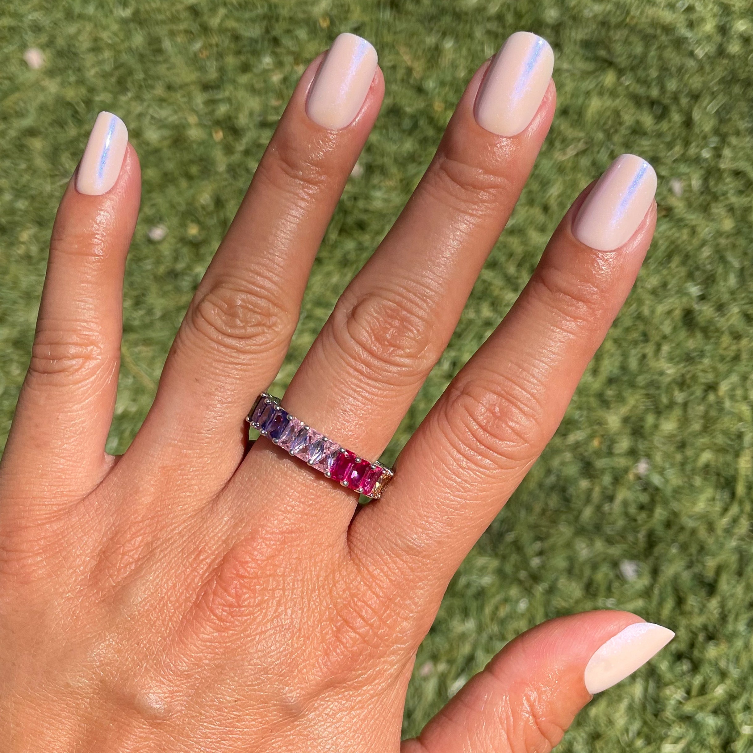 Pink Iridescent | Short | Squoval、mySite、solidvoid