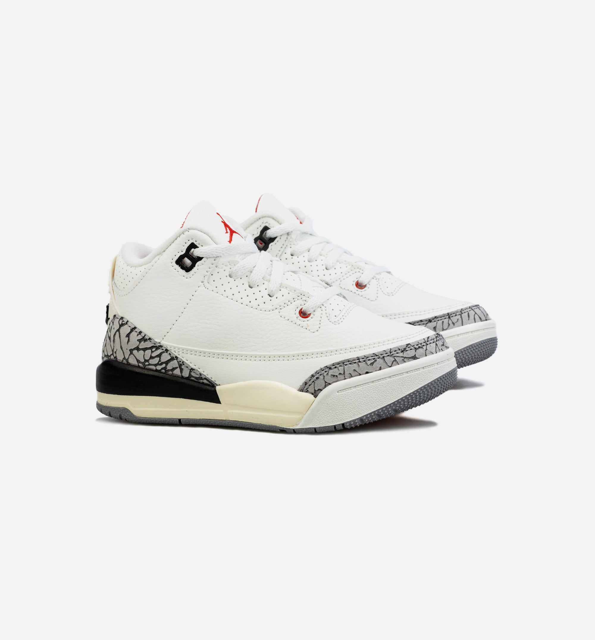 Air Jordan 3 Retro White Cement Reimagined Preschool Lifestyle Shoe - White/ Grey、mySite、dreamappss