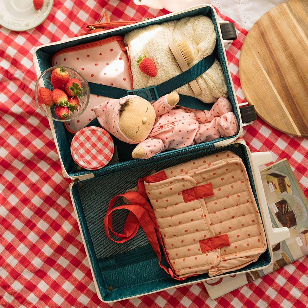  Olli Ella Carrie Convertible Changing Bag + Mat - Strawberry、mySite、merchandisen