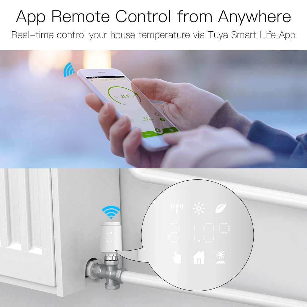 Zigbee Smart Thermostat Radiator Valve Energy Saving 2MQTT Digital Timer Voice Remote Control TRV、mySite、fannypackpong