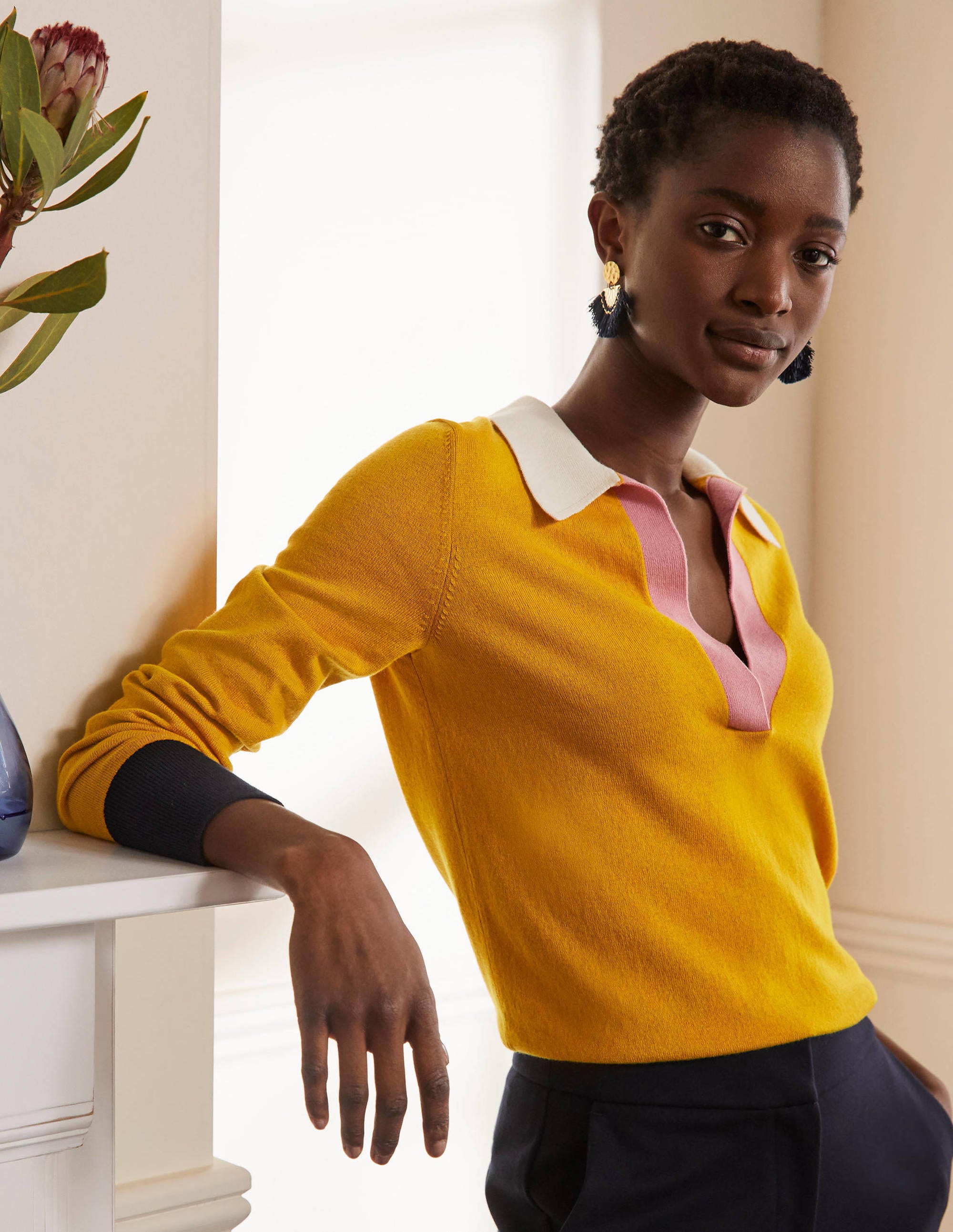  Collar Jumper-Tuscan Sun、mySite、ashleygrahame