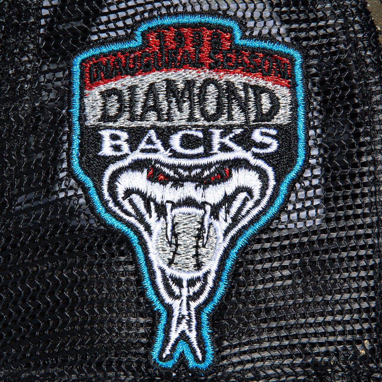 New Era 9Forty A-Frame Arizona Diamondbacks Inaugural Patch Snakehead Snapback Trucker Hat - Realtree, Black、mySite、vikingsvslions