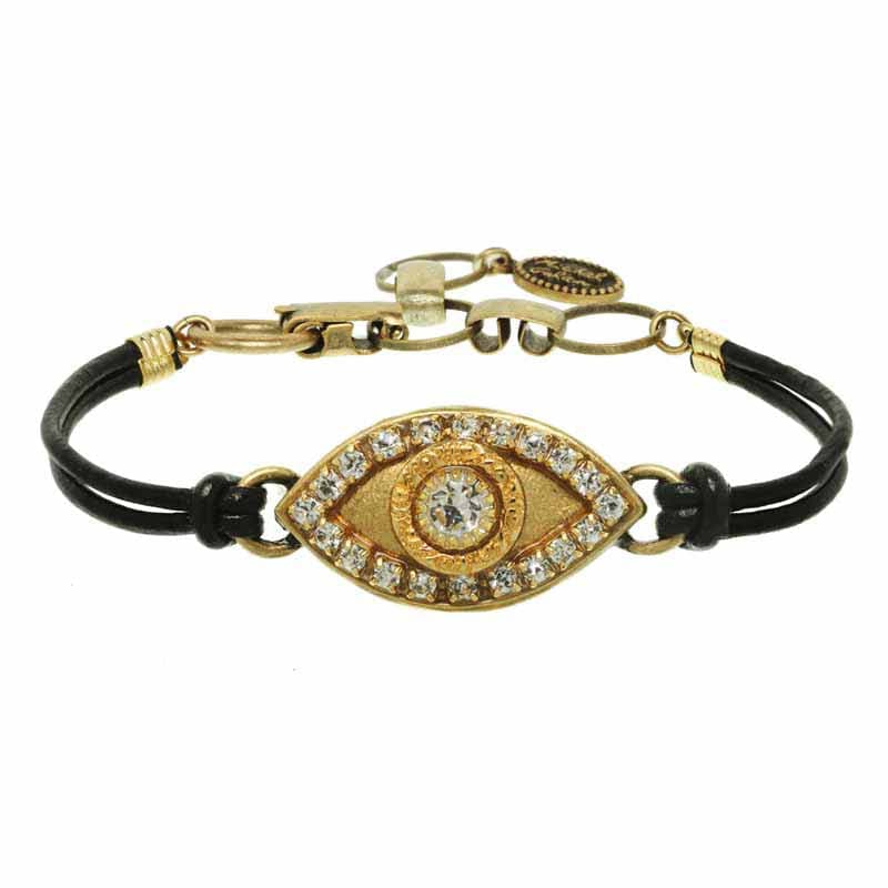 Swarovski Crystals Gold Evil Eye Bracelet by Michal Golan、mySite、topwebapps