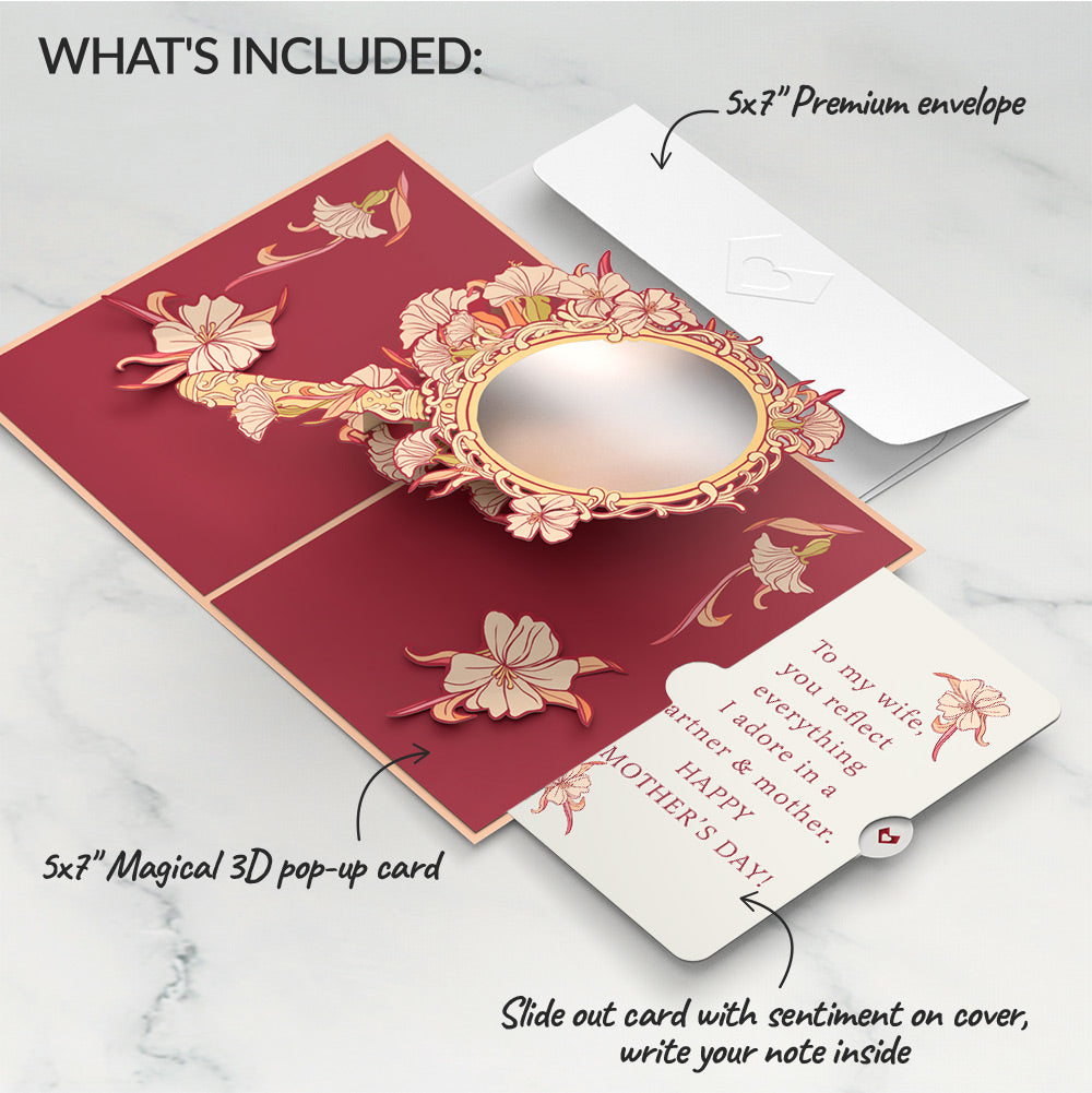 Reflection of Love and Support Mirror Mother's Day Pop-Up Card and Sentiment Set for Wife、mySite、solidvoid