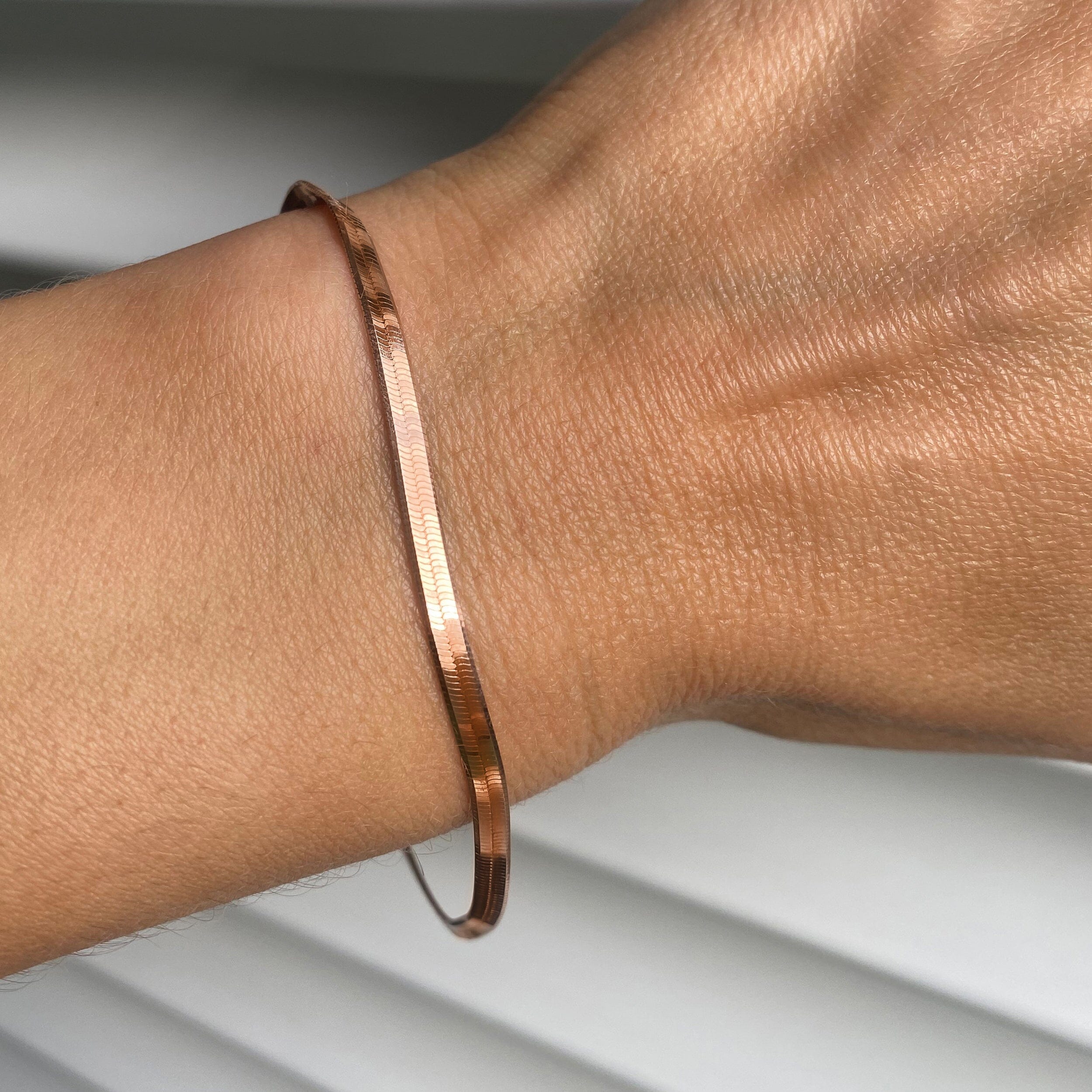 Plain Metal Wristlet - Herringbone Bracelet、mySite、hinf8tx79