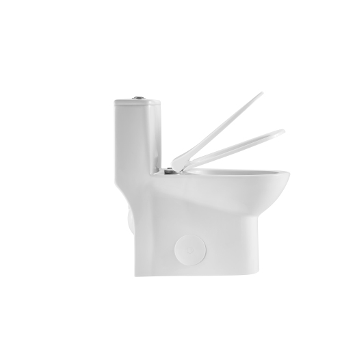 1.1/1.6 GPF Elongated Comfort Height Floor Mounted One-Piece Toilet, CUPC Certified, WaterSense Cetified, Ceramic, White Color, Soft Close Seat、、xpatfood