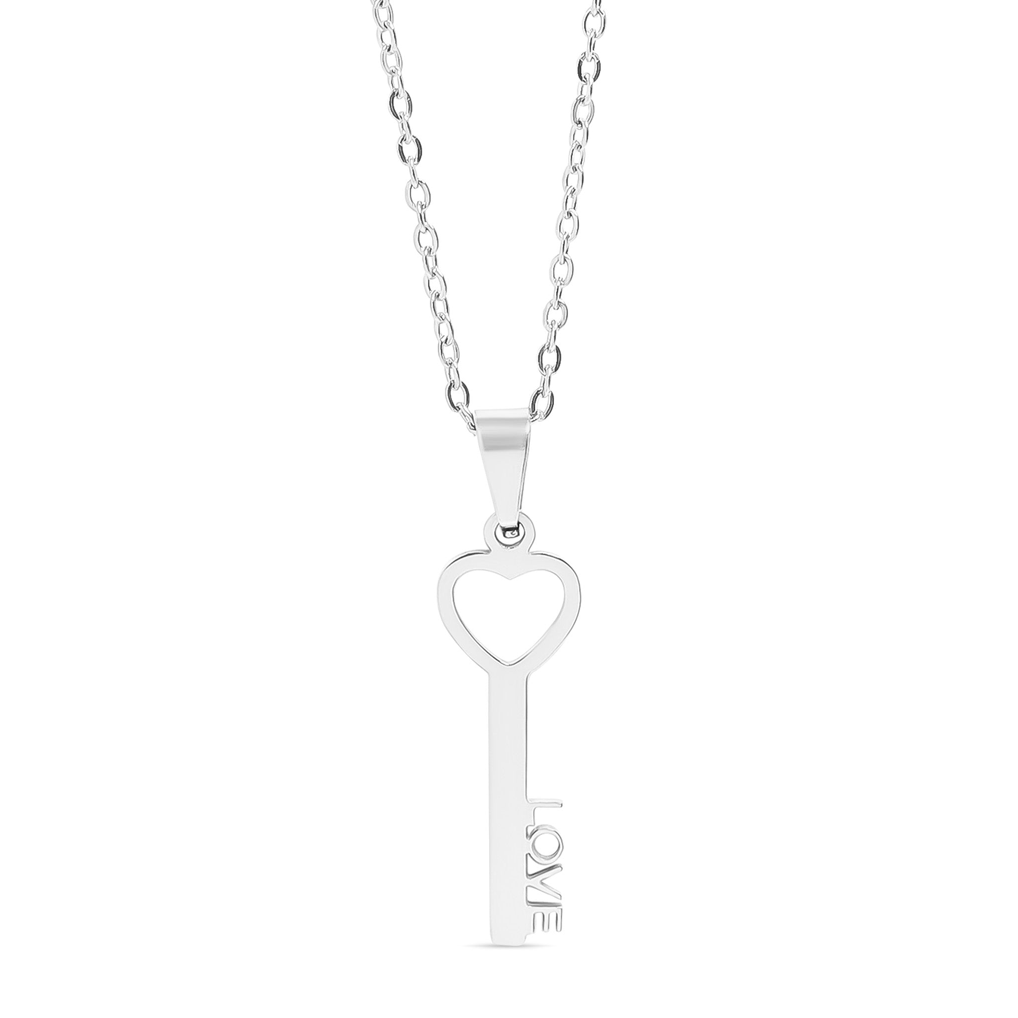 18K Gold PVD Stainless Steel Love Key Pendant Necklace / CHN0070、mySite、dreamappss