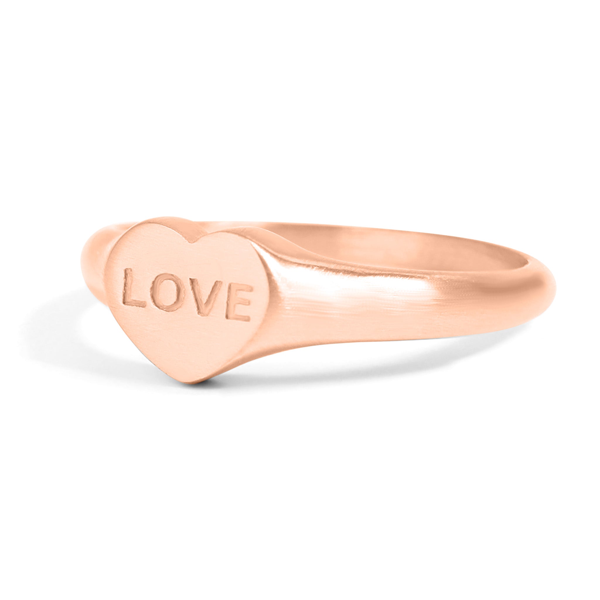18K Gold PVD Stainless Steel Love Heart Signet Ring / ESR0005、mySite、dreamappss
