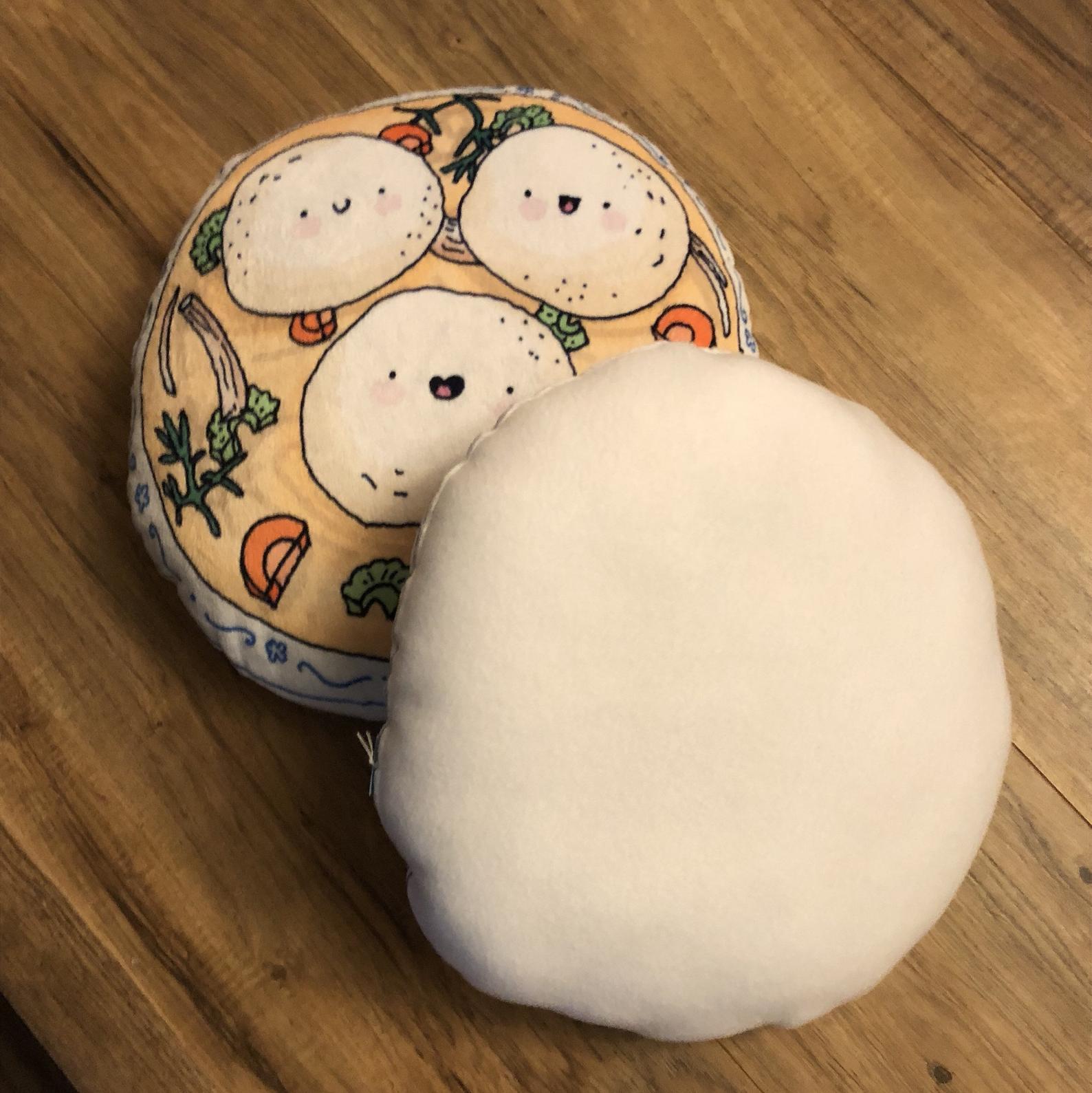 Bubbe's Matzo Ball Soup Plush Pillow by Fresh Crayons、mySite、topwebapps