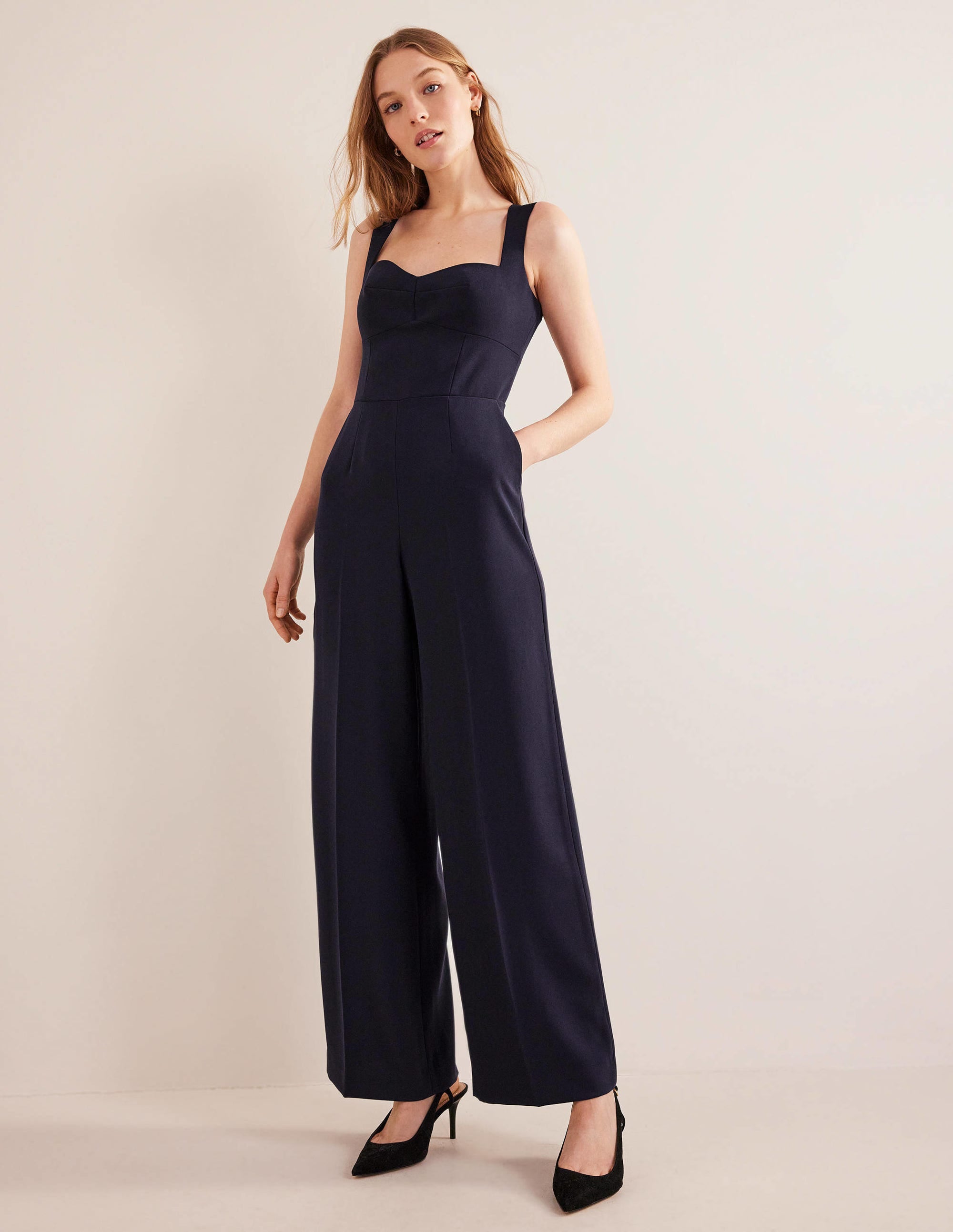  Sweetheart Wideleg Jumpsuit-Navy、mySite、ashleygrahame