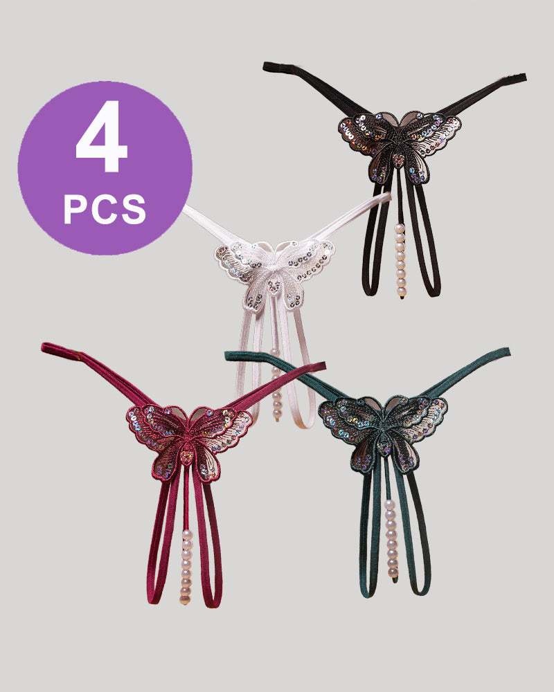 Pearl Sequined Mesh Low Rise Panty Set、mySite、bengalsvssteelers