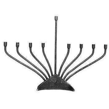 Blackthorne Forge Iron Fan Jewish Menorah、mySite、topwebapps